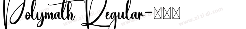 Polymath Regular字体转换